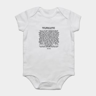 Ending of The Great Gatsby - Fitzgerald quote Baby Bodysuit